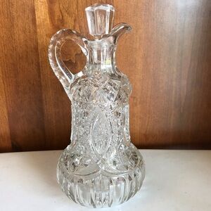 Antique EAPG Northwood Decanter Doll’s Eye Pattern Paneled Stopper